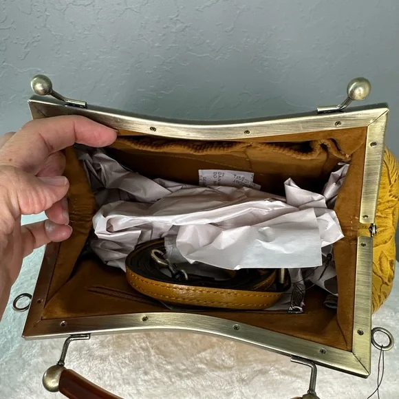 Patricia Nash Mustard Floral Embossed - Picture 5 of 13